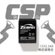 【CSP】 NP2.3-12 (12V2.3Ah)鉛酸電池/喊話器 (台灣製)