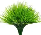 15 Bundles Artificial Outdoor Plants, Artificial Wheat Grass Greenery Shrubs UV
