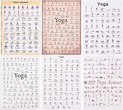 6pcs Yoga Pose Posters Decorative Canvas Wall Art for Home Yoga Decor for Living Office Artwork