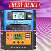 30-100A MPPT Solar Panel Regulator Charge Controller 12V/24V Auto Focus Tracking