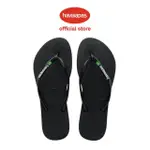 【HAVAIANAS 哈瓦仕】拖鞋 女鞋 夾腳拖 巴西 SLIM 黑 4140713-0090U