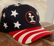 Cap / Hat -ILLINOIS CENTRAL split rail (IC) # 11755F-flag colors-NEW