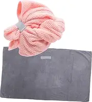ERINGOGO 2Pcs Microfiber Hair Drying Towels for Women Fast Drying Hair Wrap Turban Highly Absorbent Towel for Wet Hair Lightweight Easy to Use for Home Spa