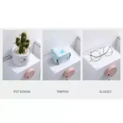 Wall Mount Roll Holder with Drawer Shelf Adhesive Tissue Box Rack