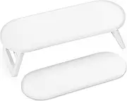 YUEMING Nail Arm Rest Hand Pillow, Soft Leather Arm Rest For Nails, Foldable Manicure Pillow, Ail Hand Rest Arm Rest Manicure Hand Rest for Nail Tech Home Salon Use (White)