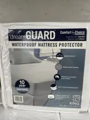 Waterproof Mattress Protector King Size Dream Guard Protects Against Dust Mites