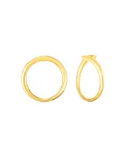 Roberto Coin 18K Yellow Gold Contours Round Hoop Earrings