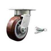 5 Inch Kingpinless Poly on Polyolefin Wheel Swivel Caster with Swivel Lock SCC