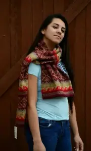 100% Alpaca Peru Bolivia 10X66 In Comfort Barcelona Knit Geometric Scarf 3 Pack