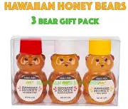 HAWAIIAN HONEY Honey Bear Aloha Pack Maikai Brand 3 Set - 2oz each (6oz Total)