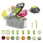 14in1 Vegetable Fruit Slicer Mandoline Grater Cutter Peeler Potato Onion Chopper