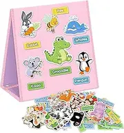 Qianly Felt Board for Toddlers,Story Board,Playboard,Learning for Party Home Classroom Use, Pink