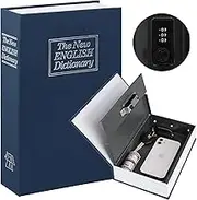 KYODOLED Diversion Book Safe with Combination Lock, Safe Secret Hidden Metal Lock Box,Money Hiding Box,Collection Box,9.5" x 6.2" x 2 .2" Navy Large