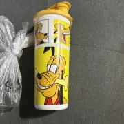Tupperware Disney Pluto Tumbler Flip Top 16oz Vintage New!