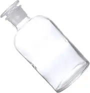 Homoyoyo 1Pc Narrow Mouth Glass Bottle Sample Container for Chemicals Solvents Frosted Glass Stopper for Secure Education Research