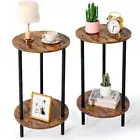 Small Round End Table, Side Table for Bedroom, Round End Table Living Room,