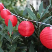 4" Red Nylon Party String Lights – Indoor/Outdoor Lanterns for Parties, Wedding