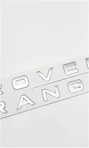 AQXYWQLL 3d Car Trunk Badge Front Hood Bonnet Emblem Logo Compatible with Sport Evoque Letters Sticker L320 L322 L494 L405 Accessories(Matte Silver)