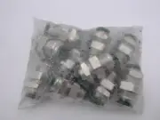 10pk Parker 62Plpbh-6 Nickel Plated Brass Bulkhead Union, 3/8" Tube Size