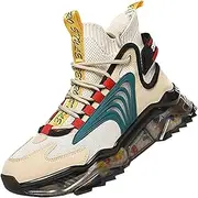 [LZDZN] Mens Basketball Shoes for Men Sneakers Men's High Top Running Trail Air Sports Athletic Male Walking Black Beige Grey Size Boys Women Man Boots
