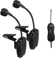 Wireless Instrument Microphone Saxophone, Wireless UHF 2.4G Microphone Saxophone Erhu Trumpet Sax Receiver Transmitter，Wireless Instruments Microphone (1 in 2 for Sax)