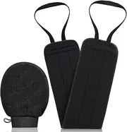₂₀₂₃ Exfoliating Glove Set- Body Scrub&Exfoliating Mitt 【 & 】Back Scrubber for Shower for Skin Care（‘’*.‘’）Body Exfoliator for Bathroom at Home