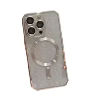 Magnetic Case for iPhone 11 Pro, Clear Soft Phone Cover - Silver