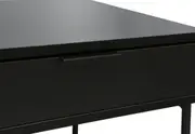 HESTER Black Bedside Table