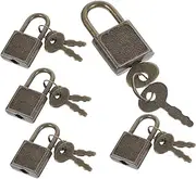 QUMIIRITY 5sets Treasure Box Lock Antique Style Locks with Keys for Boy Girl Jewelry Boxes and Luggage Easy Installation for Safe Storage