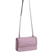 Pierre Cardin Ladies Leather Flap Over Cross Body Bag - Pink