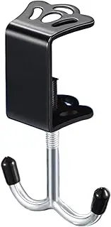 Under Desk Clamp, Desk Clamp Hook, Iron Double Hook for Under Table, Adjustable Hook for Table, for Bags, Backpacks