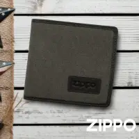 在飛比找momo購物網優惠-【Zippo官方直營】皮革帆布雙折皮夾(皮件皮夾)