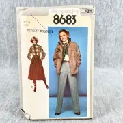 Simplicity 8683 Skirt Pants and Loose ShirtJacket Misses Size 10 Sewing Pattern