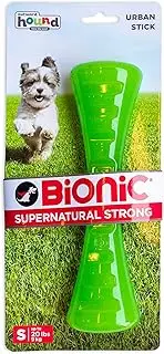 Bionic by Outward Hound Urban Stick Durable Dog Chew Toy, Tough Dog Toy, Small, Green