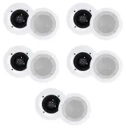 10) Rockville CC4T White 4" Commercial 70v Ceiling Speakers For Restaurant/Cafe