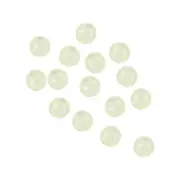 200Pcs 3mm Plastic Round Glow Fishing Beads with Storage Box White