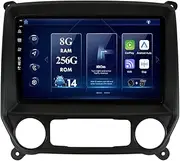 8GB + 256GB 2 Din 10inch IPS Car Radio Stereo for Chevrolet Silverado/GMC Sierra 2014-2018 Android 14 GPS Navigation Bluetooth Carplay DSP WiFi SWC FM AM