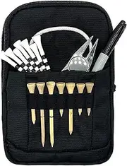Golf Ball Storage, Golf Ball Holder for Bag | Golf Ball Bag Golf Tee Organizer Bag with Clip Multiple Pockets | Go Accessories Holder
