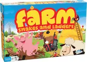Outset Media Farm Snakes & Ladders Board Game 2-6 Players Ages 3+ (OUT19237)