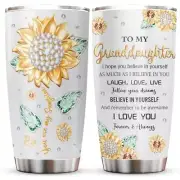 Granddaughter Gifts from Grandma/Grandpa Tumblers 20 oz Granddaughter - Grey