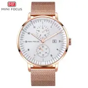 MINI FOCUS Men Watch Ultra Thin Gold Meshband Wristwatch Male Military Watches