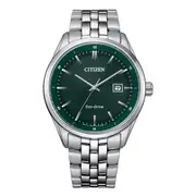 Citizen Dress Eco-Drive Men's Green Watch BM7569-89X Stainless Steel 4974374312396