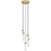 Z-Lite 740P-5R-RB Beau 5 Light 12 inch Rubbed Brass Chandelier Ceiling Light