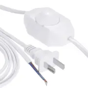 2Pcs Lamp Cord w Dimmer Switch,Replacement Lamp Repair Part(White,1.8m/5.9ft)