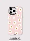Light Pink Daisy Print Magsafe Phone Case For iPhone 16 15 14 13 12 11 Pro Max