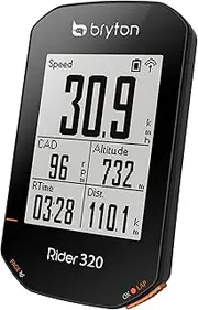 Bryton Rider 320T GPS Cycle Computer Bundle with Cadence and Heart Rate, Blacl, One Size R