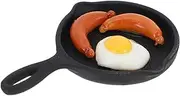 Zerodeko Miniature Pan Mini Cooking Pan Mini Toys Kitchen Role Play Toy Child Dollhouse Toy Kitchen Toys for Kids Frying Pan Model Pretend Kitchen Toys Egg Clay Ob11 Doll House
