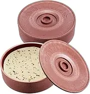 Sabary 2 Pcs Tortilla Warmer with Lid Plastic Tortilla Holder Keeper Container 8.5 Inch Diameter 2.4 Inch Height Microwave Save for Food Keeping Pancake Waffles