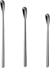 lskdnrufh Spoons Coffee Stirring Spoons Stainless Steel Drink Stirring Stick Spice Spoon Reusable Set of 3 (7 Inch) Tablespoons (Black)