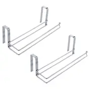 Paper Roll Towel Holder Racks Under Drawer Cabinet Door Back Hanging Hook Holder Kitchen Bathroom Gadget